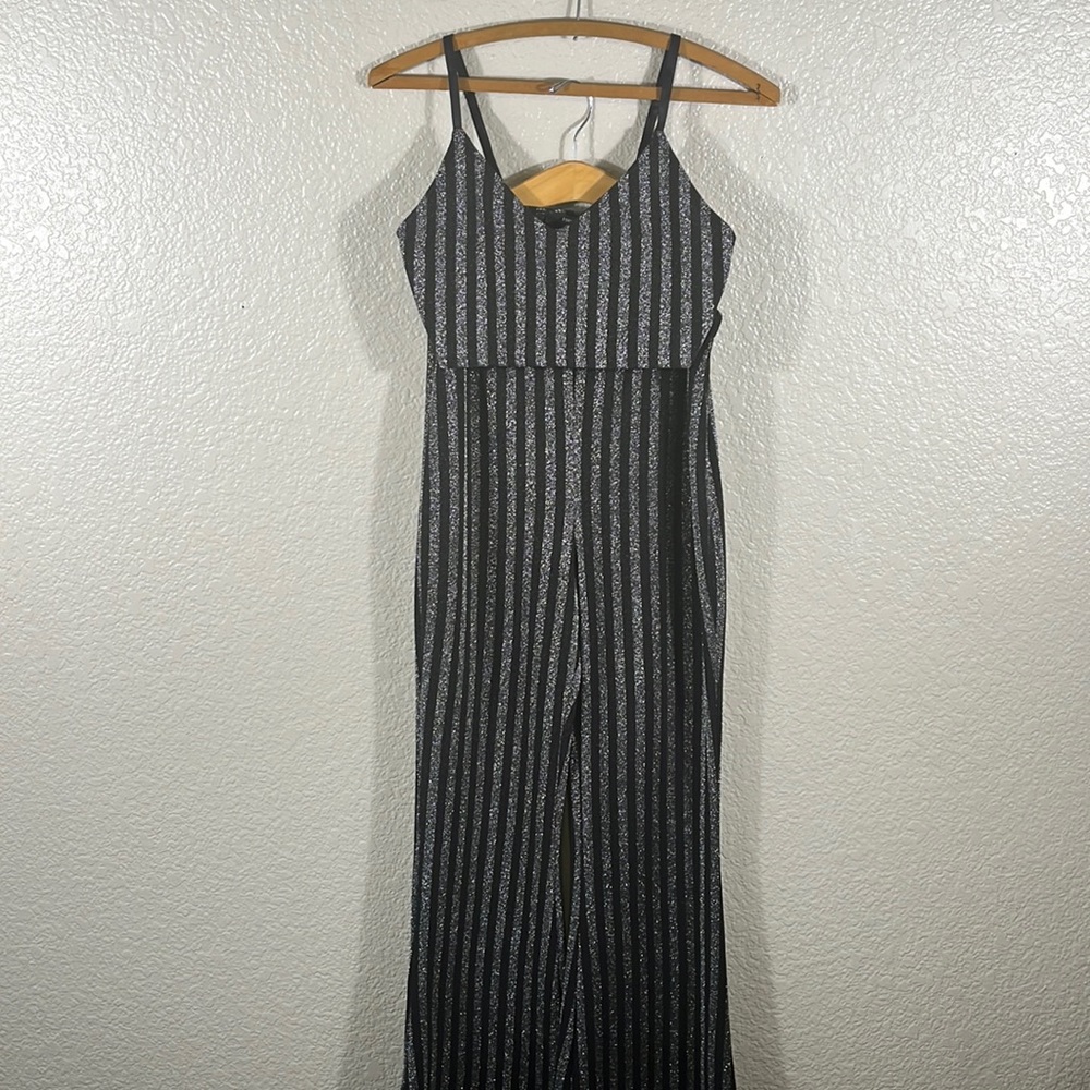 Forever 21 Pin Stripe Sparkle Two Piece Set